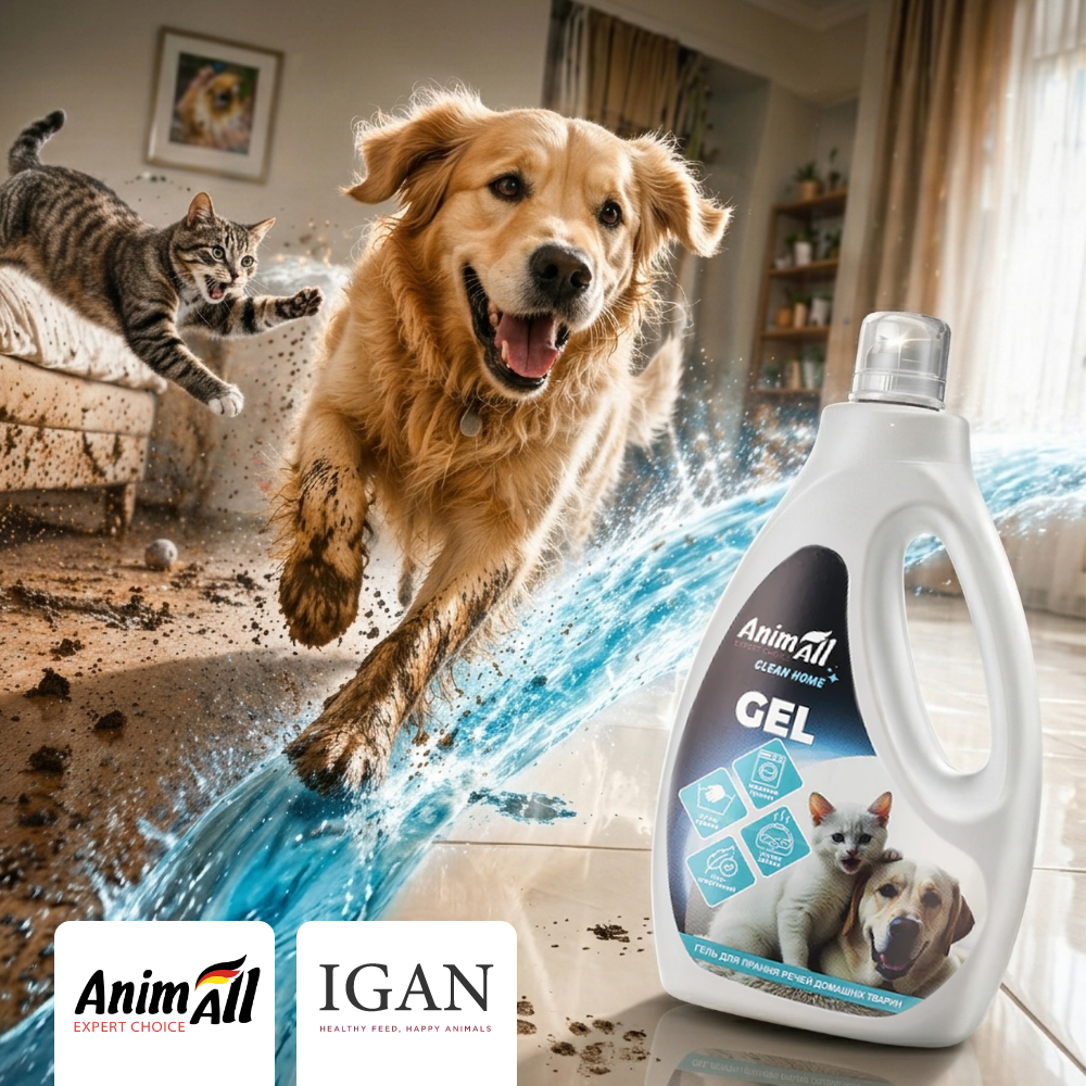 AnimAll Clean Home – гель для стирки вещей домашних животных (1 л)